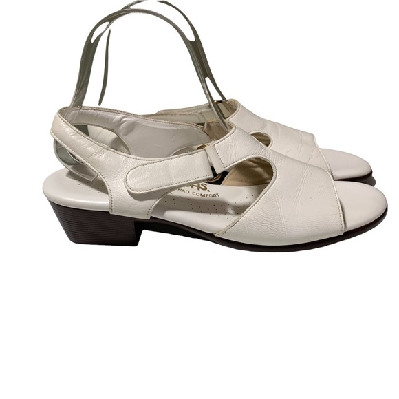 SAS tripad comfort SunTimer White ankle strap open toe hook loop sandal 9.5S - Picture 2 of 7